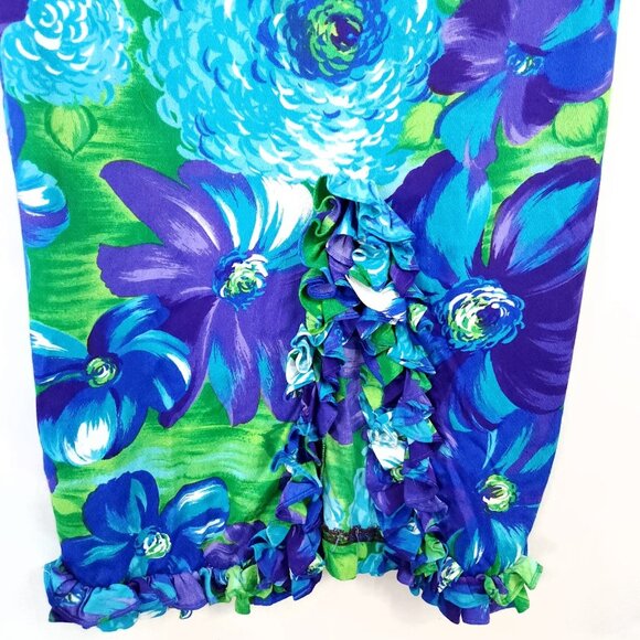 Vintage Sun Fashions of Hawaii Honolulu Dress Small Vibrant Floral Printed - Picture 6 of 12